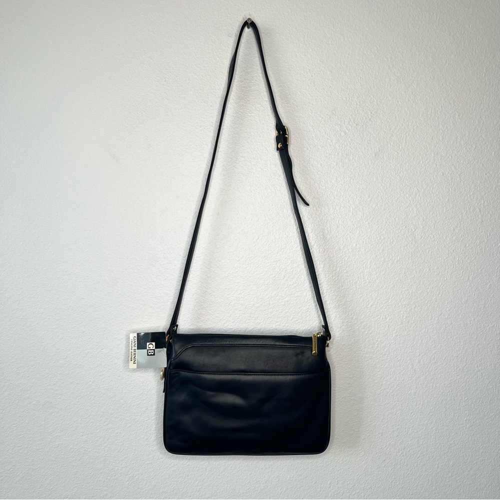 Y2K Giani Bernini VTG Leather Black Purse Bag Boho Chic Whimsigoth Grunge NEW